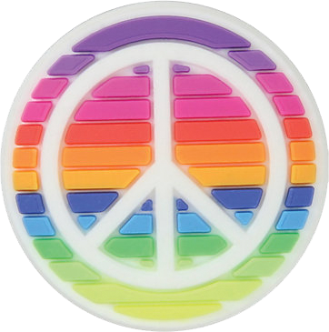 Jibbitz™ Rainbow Peace Sign