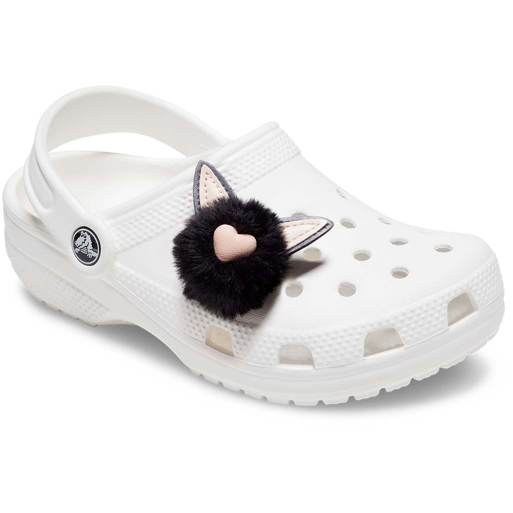 Jibbitz™ Black Puff Ball Cat