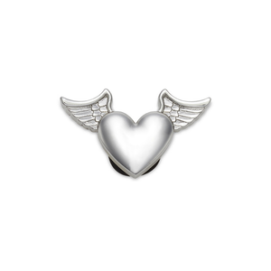 Jibbitz™ Silver Metal Heart and Wings