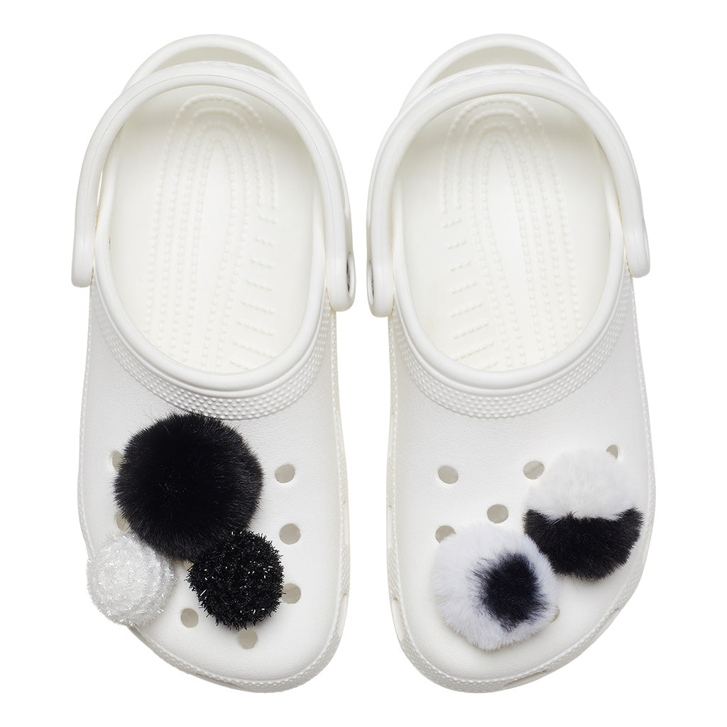 Jibbitz™ Black and White Puff 5 Pack