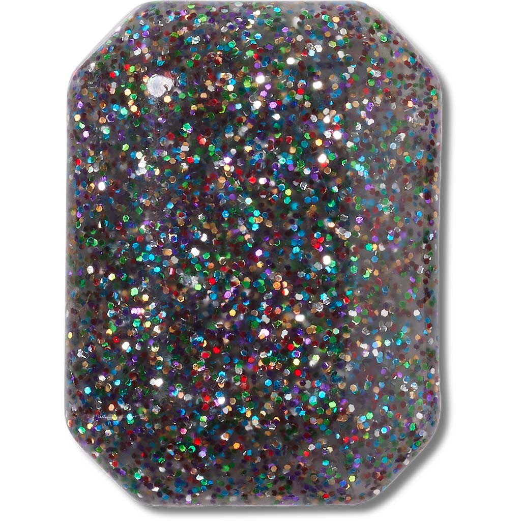 Jibbitz™ Black Rainbow Glitter Gem