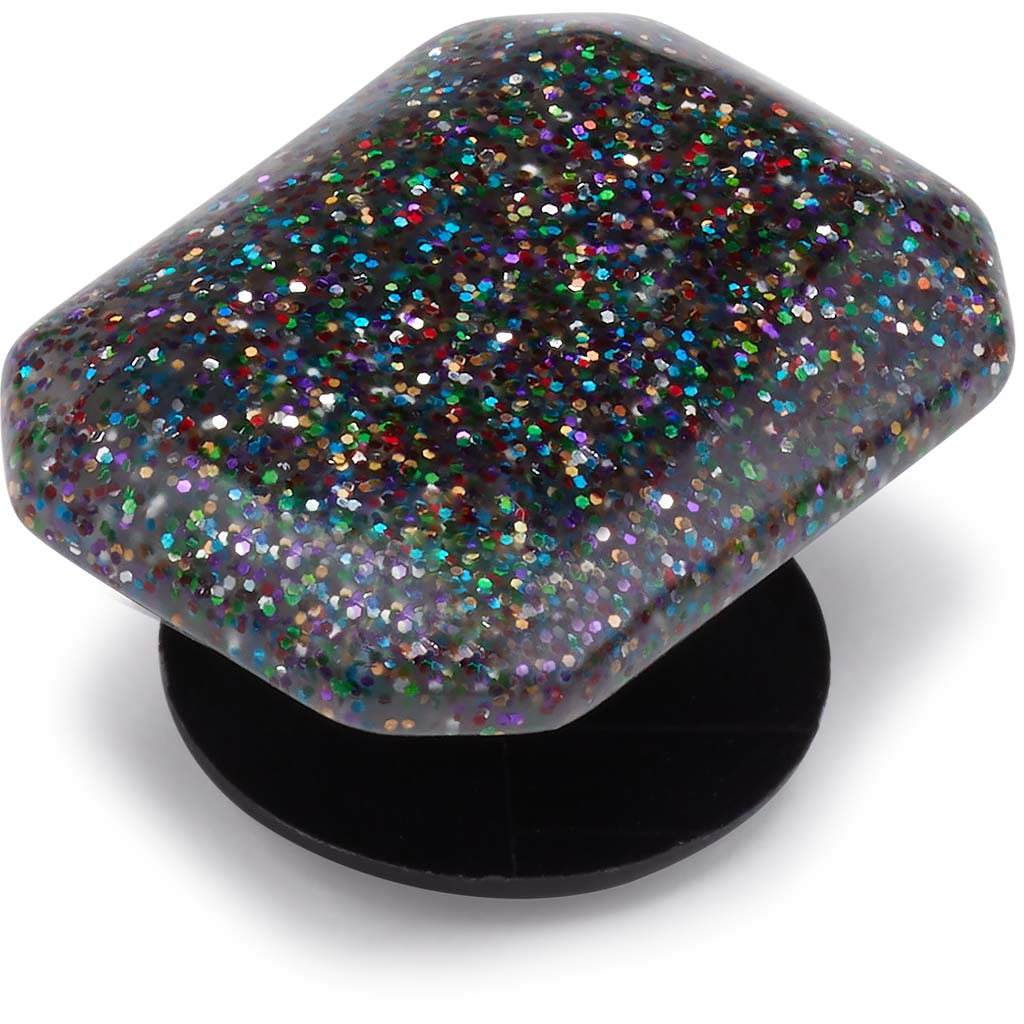 Jibbitz™ Black Rainbow Glitter Gem