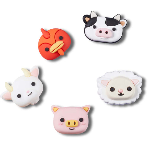 Jibbitz™ 3D Farm Animal Faces 5 Pack