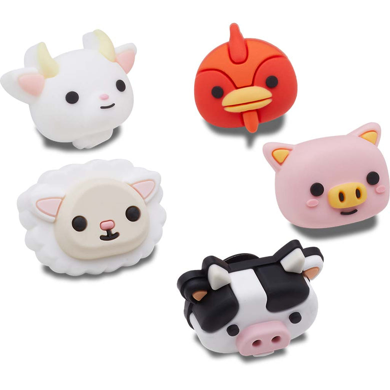 Jibbitz™ 3D Farm Animal Faces 5 Pack
