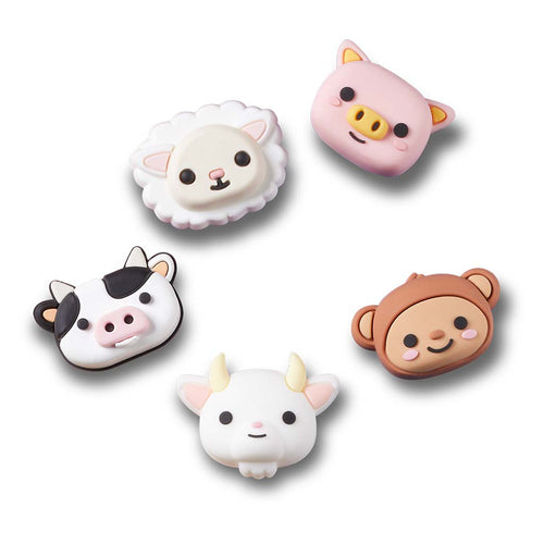 Jibbitz™ Cutie Animal Faces 5 Pack