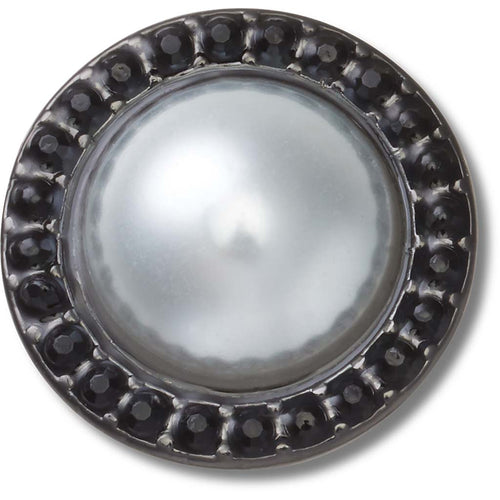 Jibbitz™ Pearl with Black Gem Base