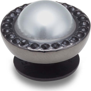 Jibbitz™ Pearl with Black Gem Base