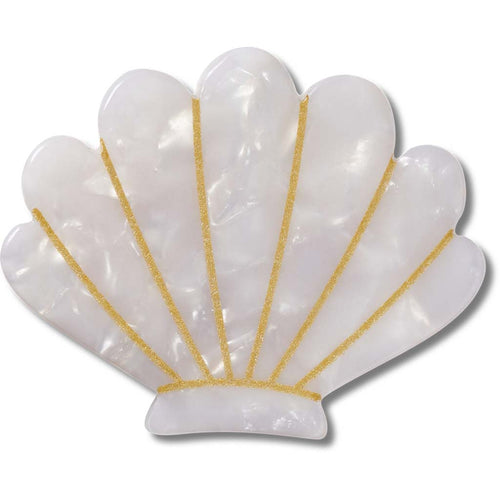 Jibbitz™ White and Gold Seashell