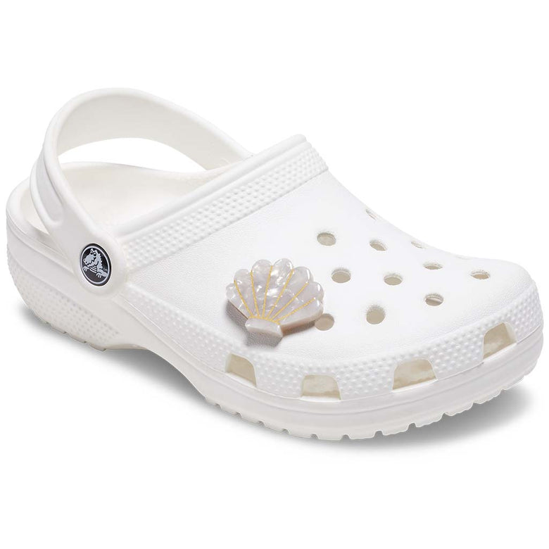 Jibbitz™ White and Gold Seashell