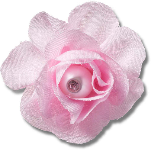 Jibbitz™ Pink Fabric Flower With Pearl