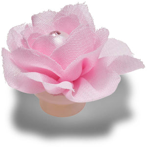 Jibbitz™ Pink Fabric Flower With Pearl