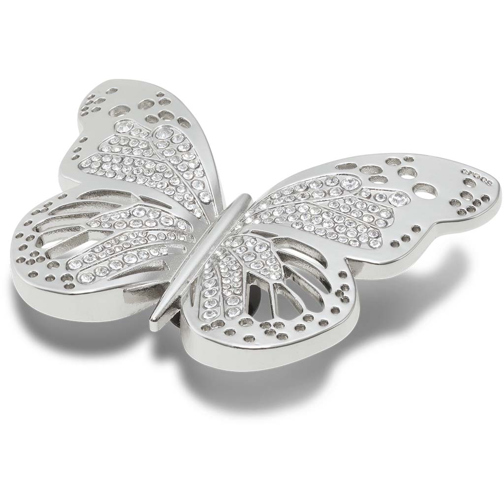 Jibbitz™ Silver Cutout Butterfly