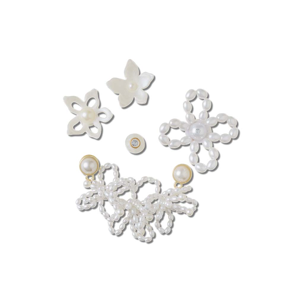 Jibbitz™ White Pearl Beaded 5 Pack