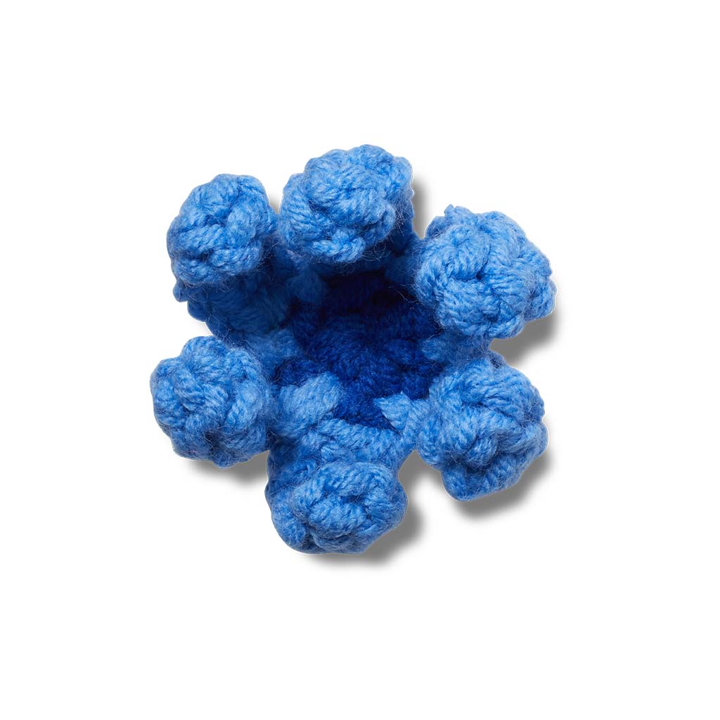 Jibbitz™ Blue Crochet Flower