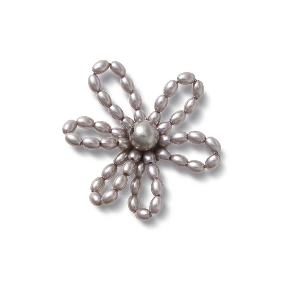 Jibbitz™ Grey Pearl Beaded Daisy