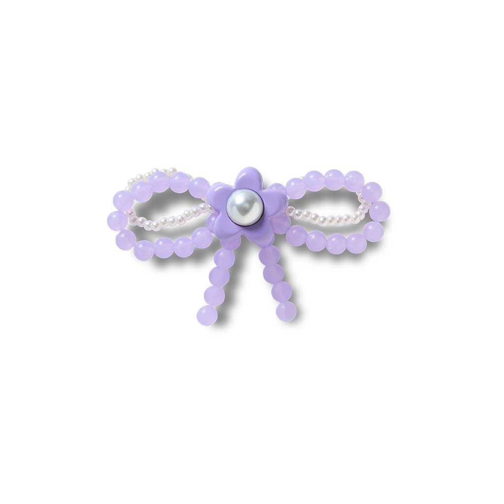 Jibbitz™ Purple Meta Pearl Bown