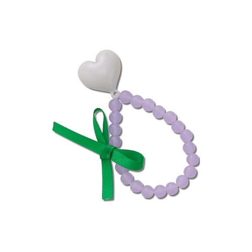 Jibbitz™ Heart Meta Beaded Dangle