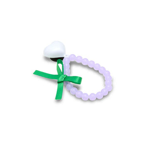 Jibbitz™ Heart Meta Beaded Dangle