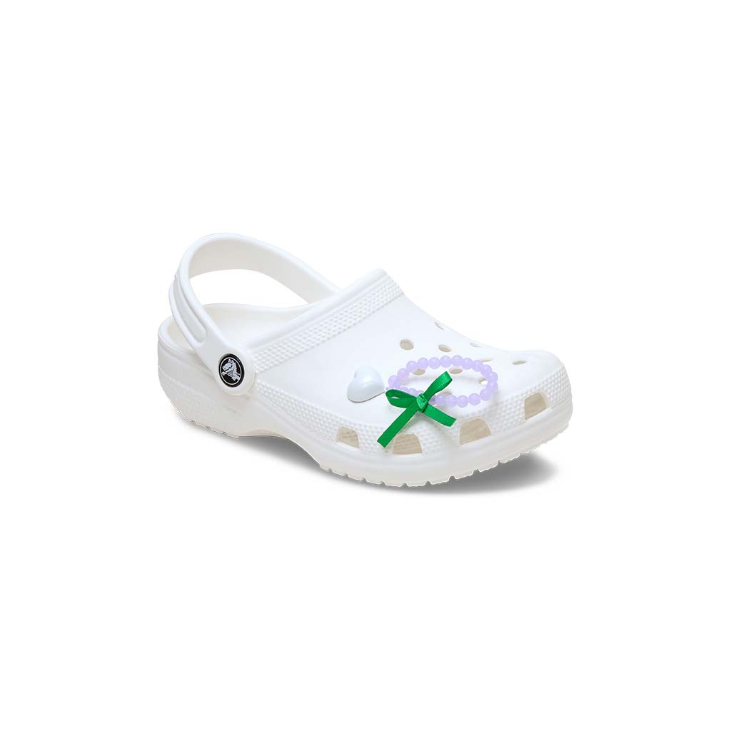 Jibbitz™ Heart Meta Beaded Dangle