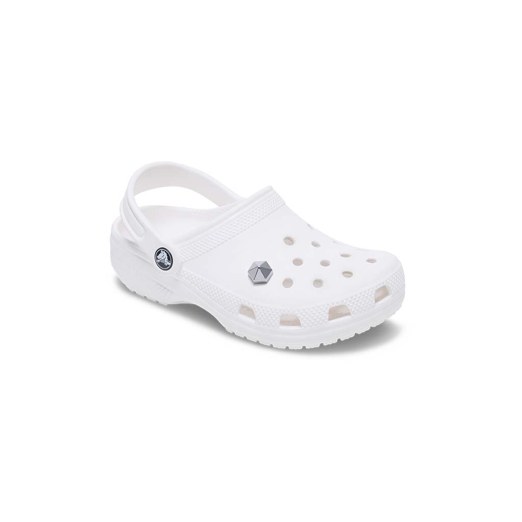 Jibbitz™ Silver Hexagon Studio