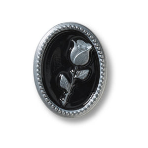 Jibbitz™ Silver Rose Emblem