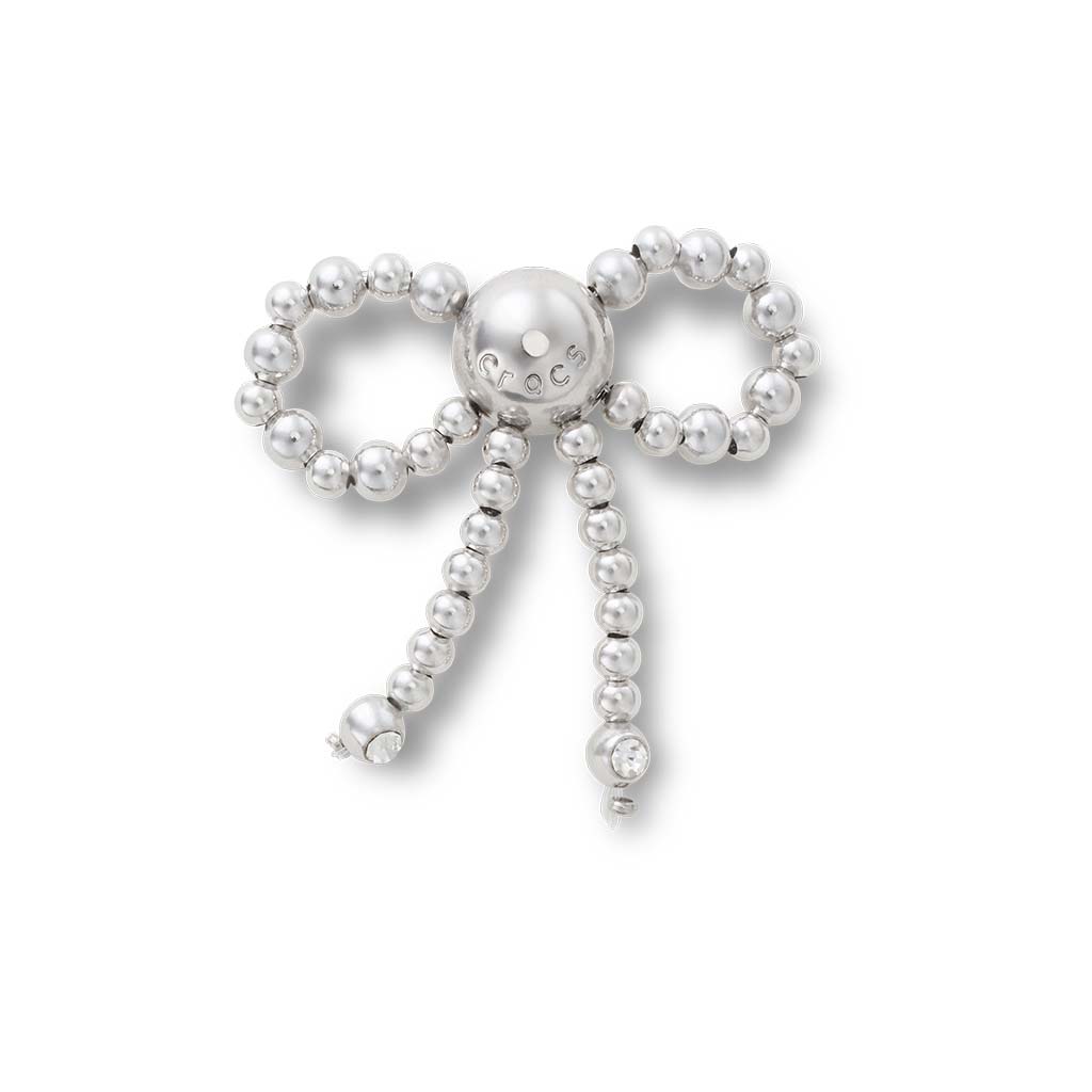 Jibbitz™ Silver Beaded Bown