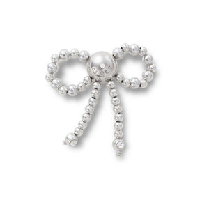Jibbitz™ Silver Beaded Bown