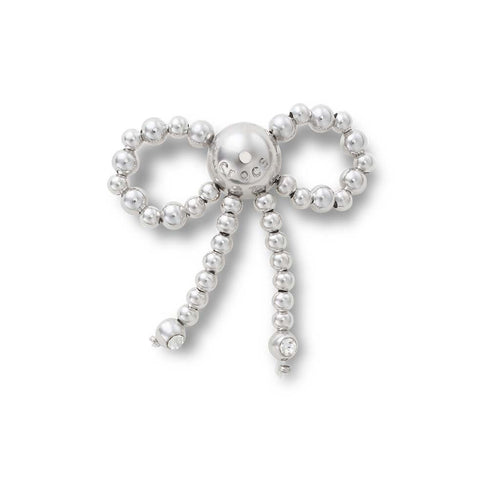 Jibbitz™ Silver Beaded Bown