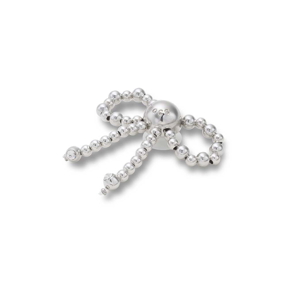 Jibbitz™ Silver Beaded Bown