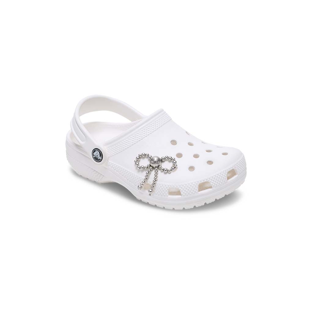 Jibbitz™ Silver Beaded Bown