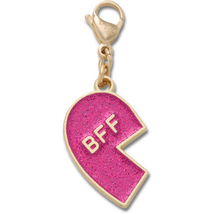 Jibbitz™ Pink Glitter BFF Charm Left