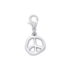 Jibbitz™ Silver Melted Peace Charm