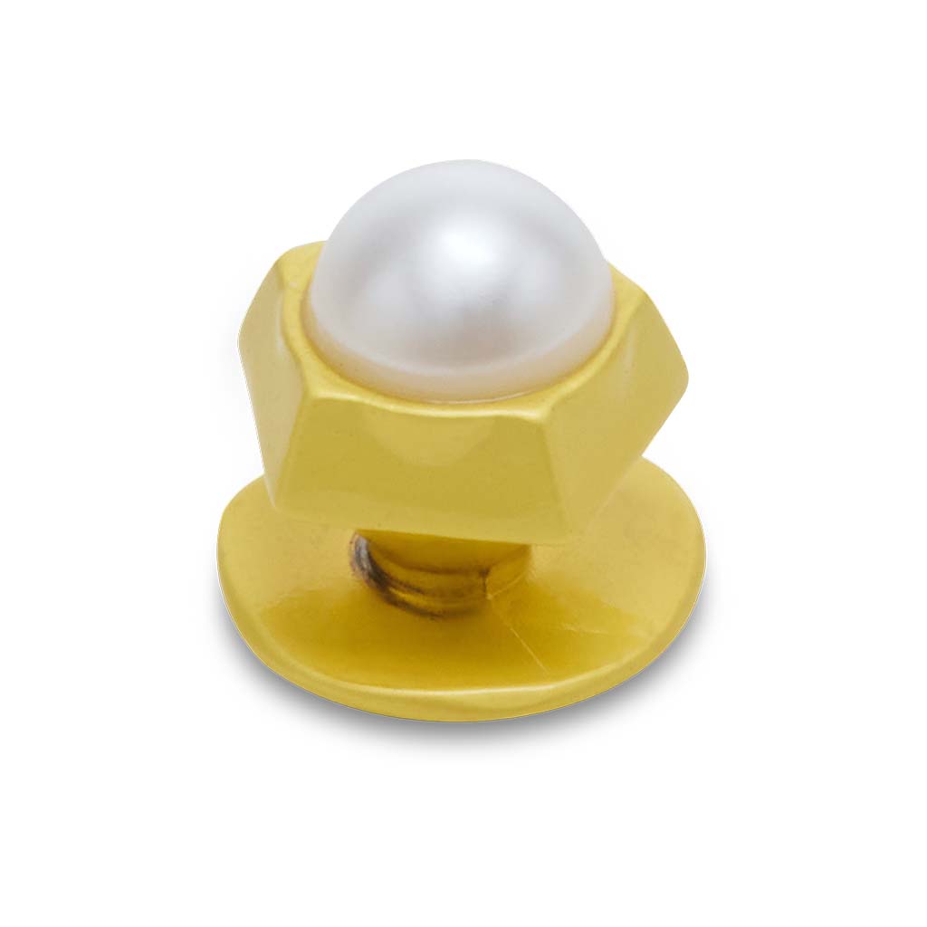Jibbitz™ Gold Pentagon Pearl