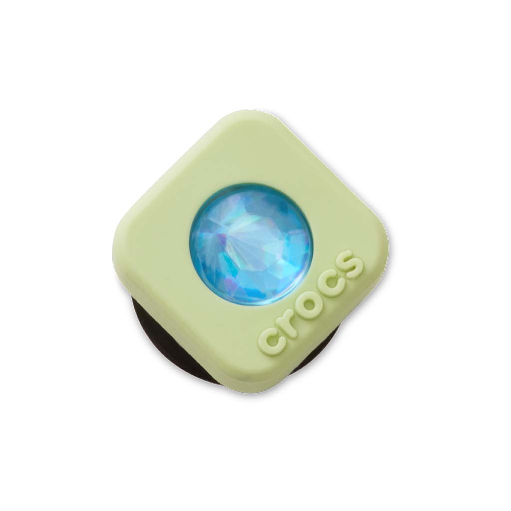 Jibbitz™ Green PVC Square SMT Gem