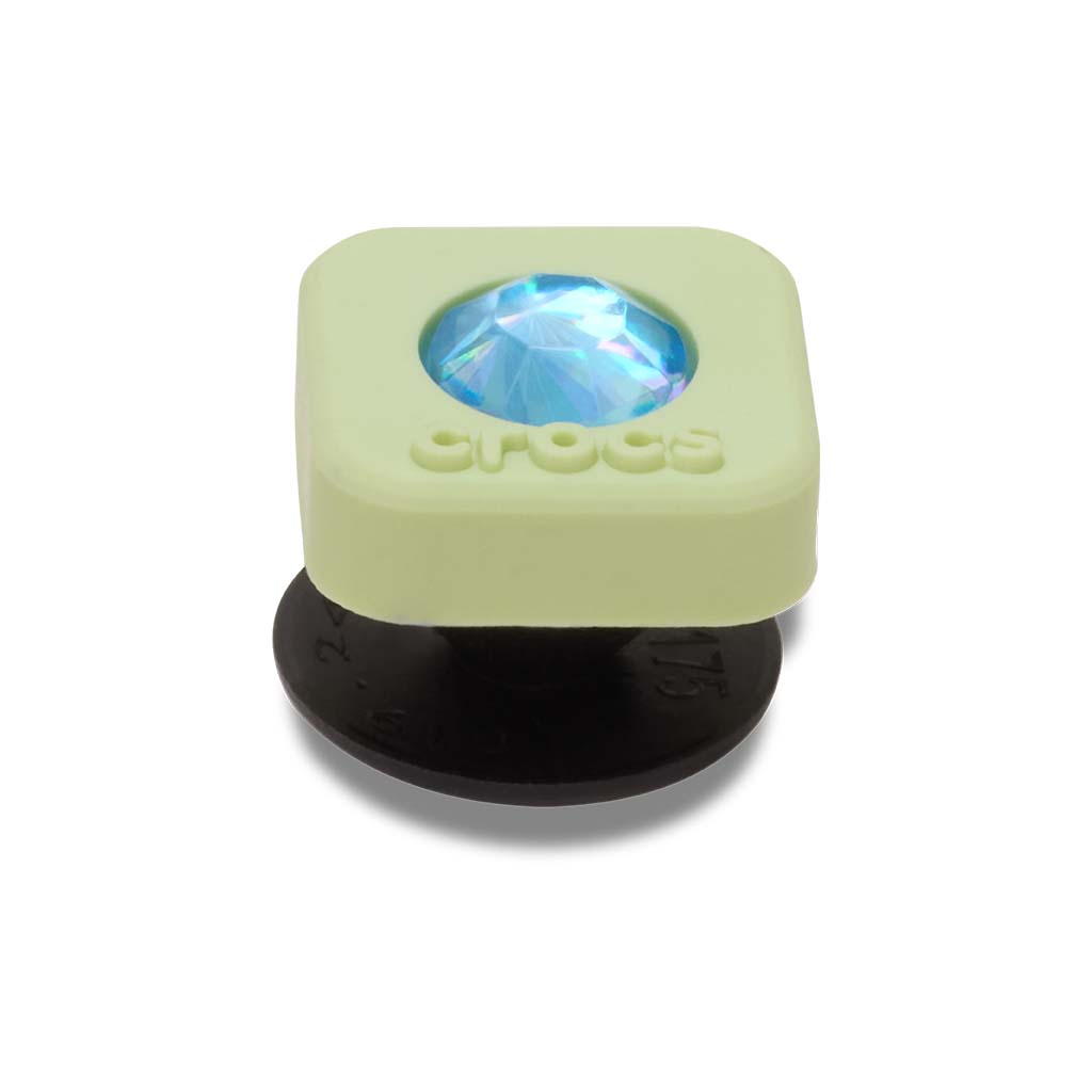 Jibbitz™ Green PVC Square SMT Gem