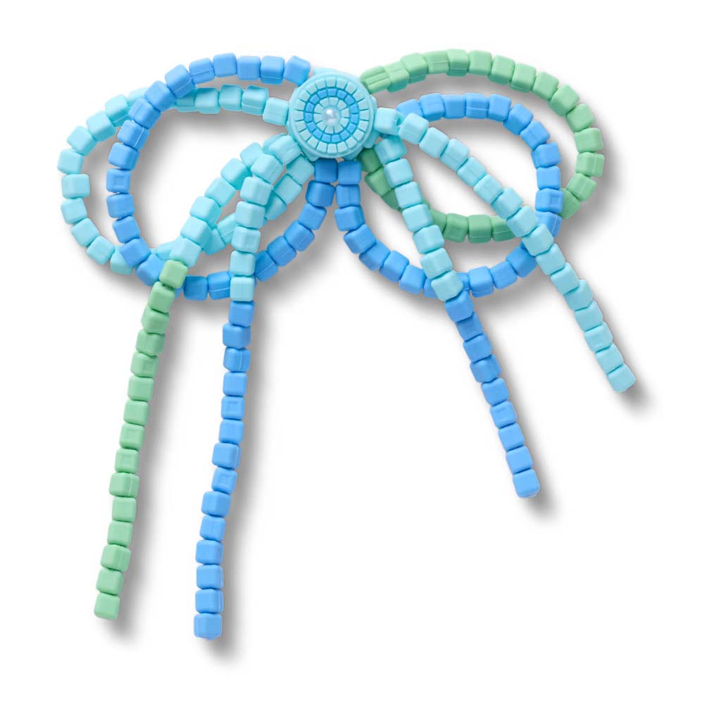 Jibbitz™ Blue and Green Beaded Bow