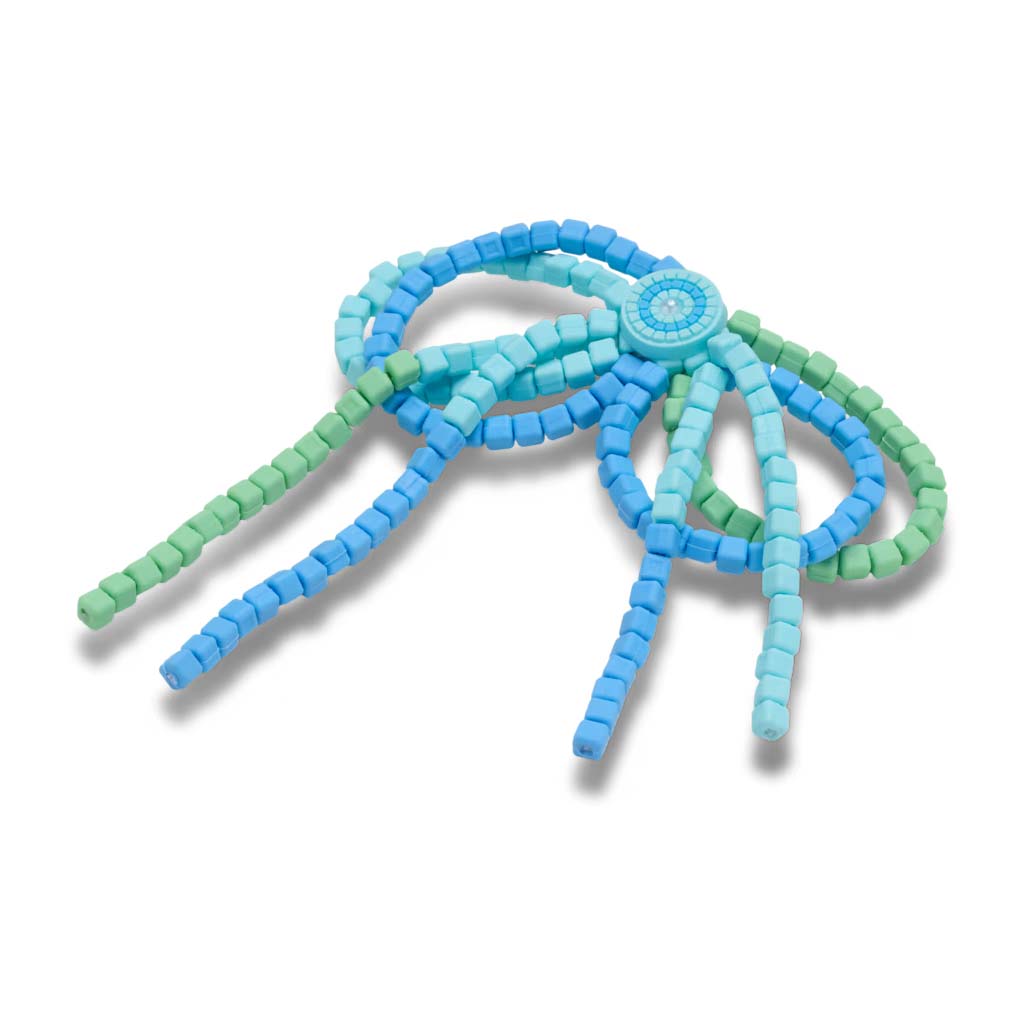 Jibbitz™ Blue and Green Beaded Bow