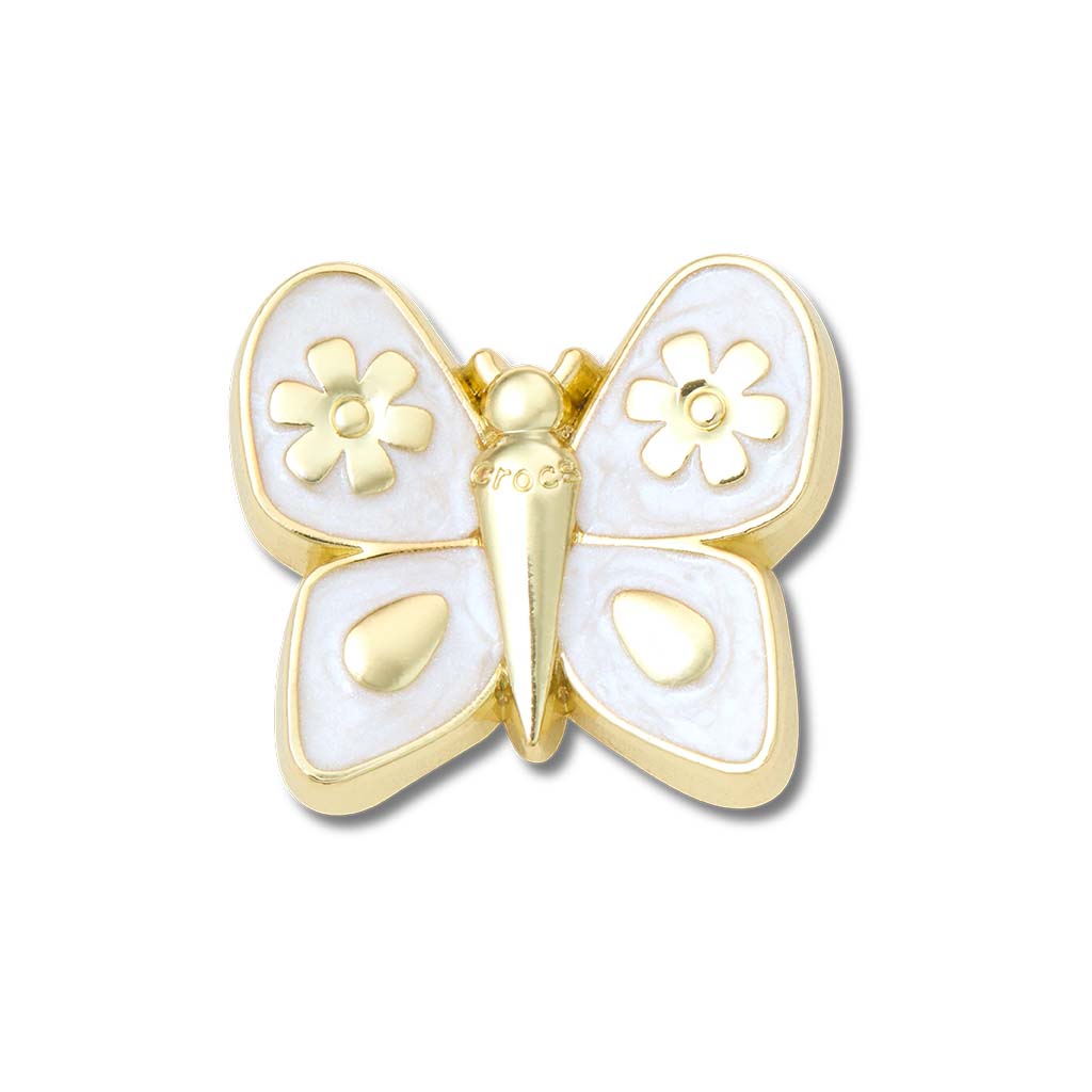 Jibbitz™ Gold Pearlized Butterfly