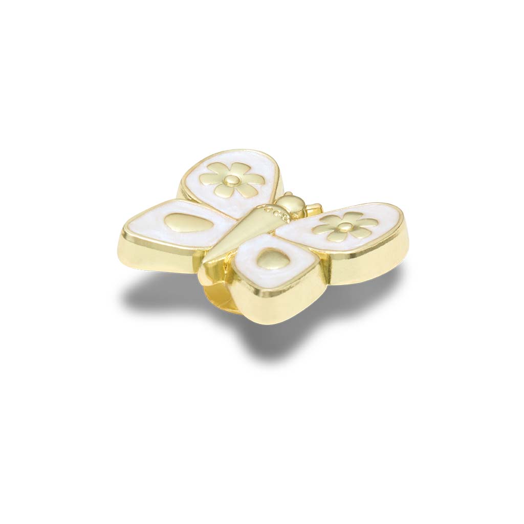Jibbitz™ Gold Pearlized Butterfly