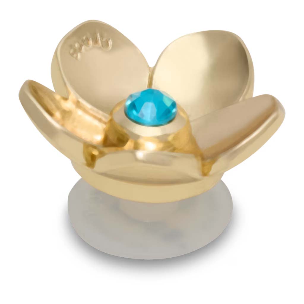 Jibbitz™ Gold Flower Emblem