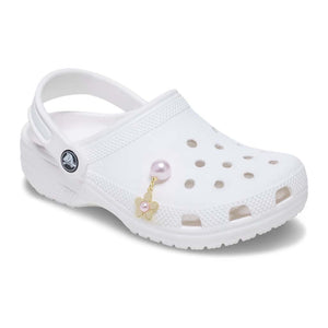 Jibbitz™ Pink Pearl and Gold Flower