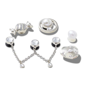 Jibbitz™ Silver and Pearl 5 Pack