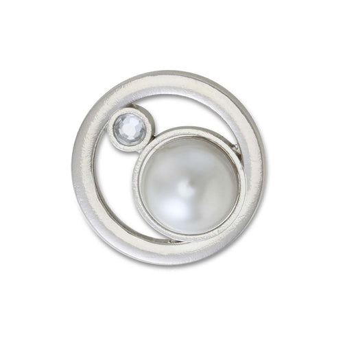 Jibbitz™ Silver Ring With Pearl