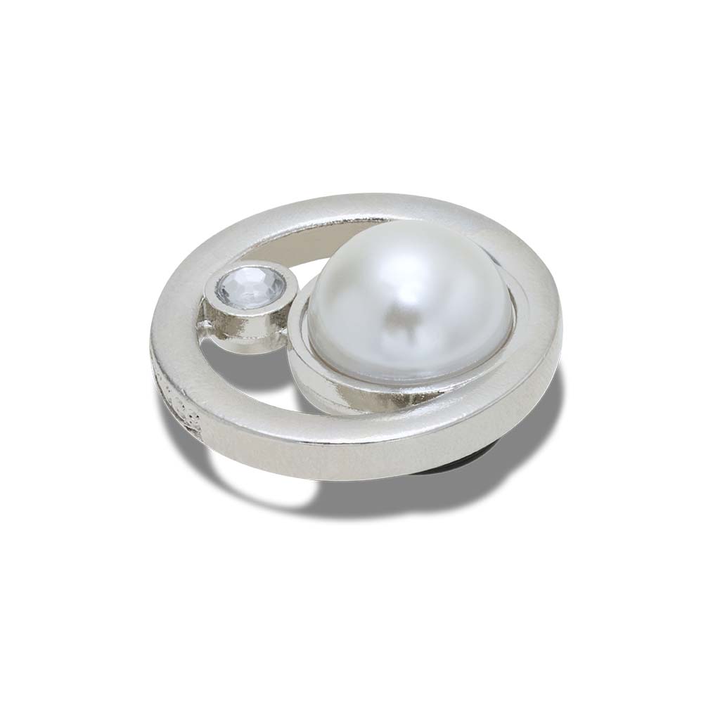 Jibbitz™ Silver Ring With Pearl