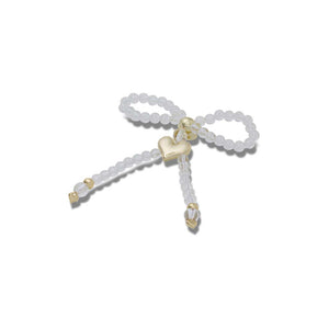 Jibbitz™ Beaded Bow with Gold Heart