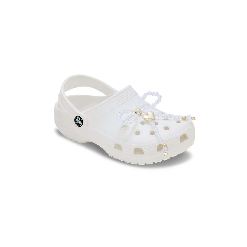 Jibbitz™ Beaded Bow with Gold Heart