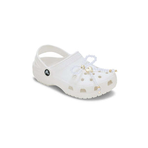 Jibbitz™ Beaded Bow with Gold Heart