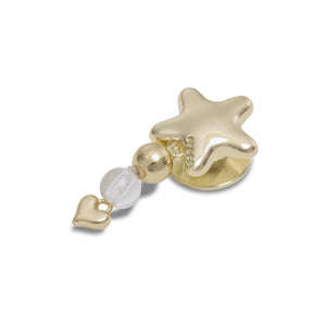 Jibbitz™ Gold Star with Heart Dangle