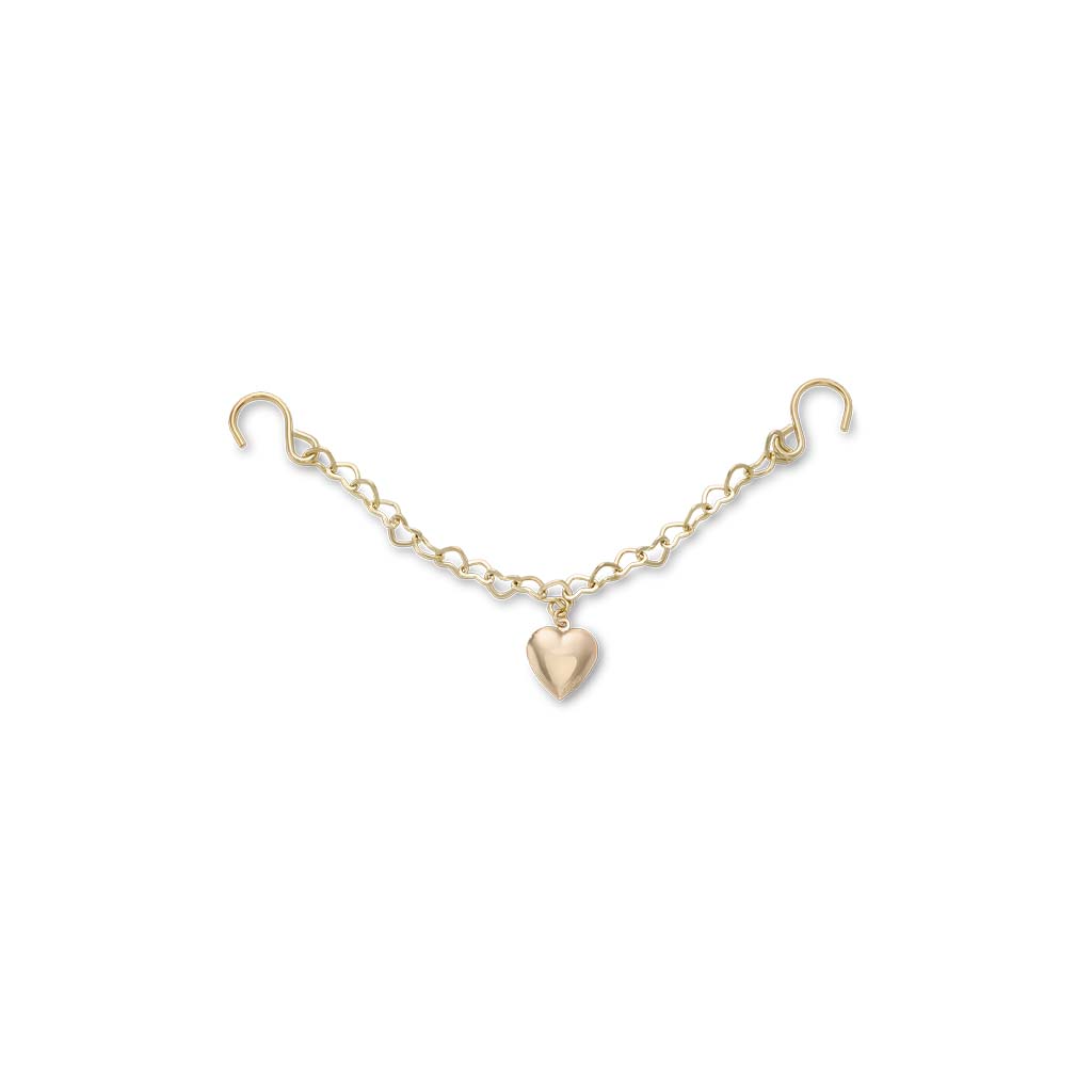 Jibbitz™ Gold Rivet Chain with Heart