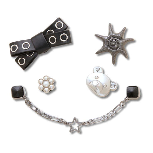 Jibbitz™ Silver Cutie Punk 5 Pack